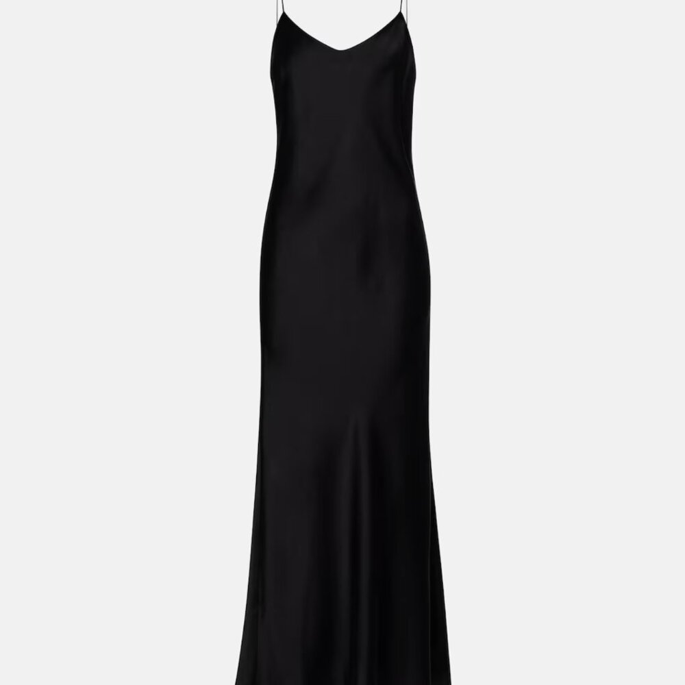 ASCENO Lyon Silk Satin Slip Dress Small - Picture 5 of 16